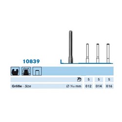 Diamond Bur FG #10839-012 End Cutting Margin Refine pkt 5