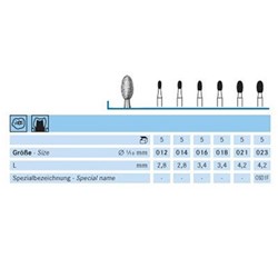 Diamond Bur HP #379-023 Egg Occlusal Reduction pkt 5