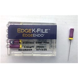 Edge K-File Size 10 25mm Pack of 6