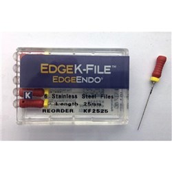 Edge K-File Size 25 25mm Pack of 6