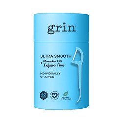 100% Recycled Adults 40 Ultra Smooth Charcoal Floss Pick 8pk