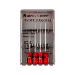 Henry Schein Finger Plugger 25mm Size 25 Red pkt 4