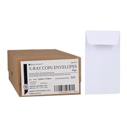 Henry Schein X-Ray Envelope White Plain 2.5 x 4.25 box 500