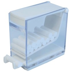 MAXIMA Cotton Roll Dispenser White with pusher ea
